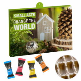 Premium-Präsent-Adventskalender Eco Business mit Hello Mini Stick Mix | recycelbar