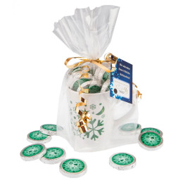 Weihnachtsbecher in grün mit Talern 120g